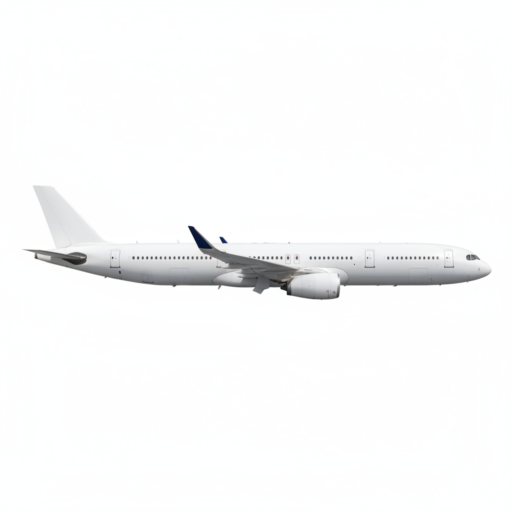 Passenger airplane cutout, symbolizing travel connections to East Harlem